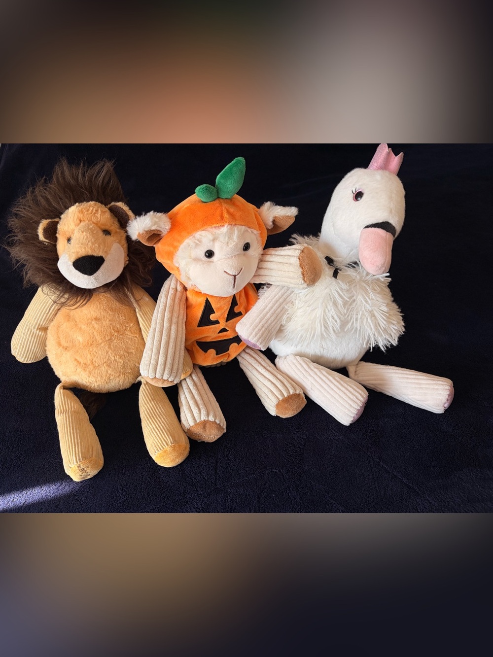 Lot of 3 Scentsy Buddy Plushies; Roarbert Lion, Lenny Lamb, and Snazzy Swan.
